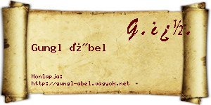 Gungl Ábel névjegykártya